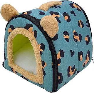 Non-Slip Warm Bunny Bed, Multipurpose Hamster Cave, Cute Hedgehog House, Bunny Hedgehogs Sugar Glider Bed, Small Animal Sleeping House, Cozy Ferret Sleeping Area, Plush Pet Bed for Rodents,
