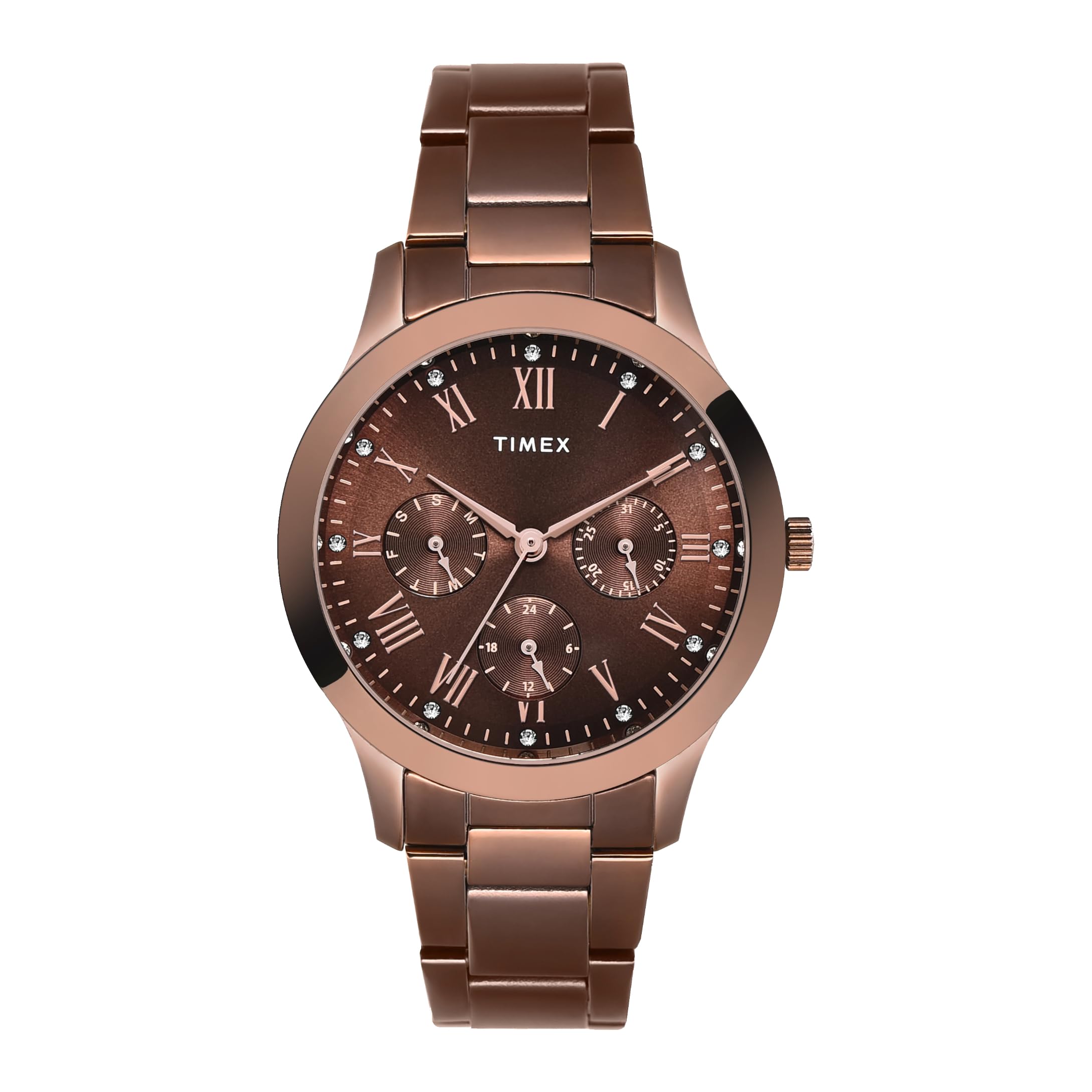 TIMEX Stainless Steel Women Brown Dial Round Multifunction Analog Watch- Tw000Q820, Bandcolor-Brown (B0CQRPN3H9) Amazon Price History, Amazon Price Tracker