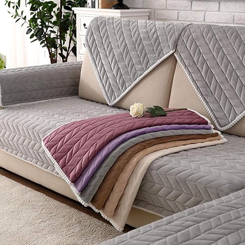 Miniatura 7 de Funda de sofá de tela, funda de sofá modular para mascotas y perros, protector de muebles de sala de estar, acolchado transpirable, funda de sofá de