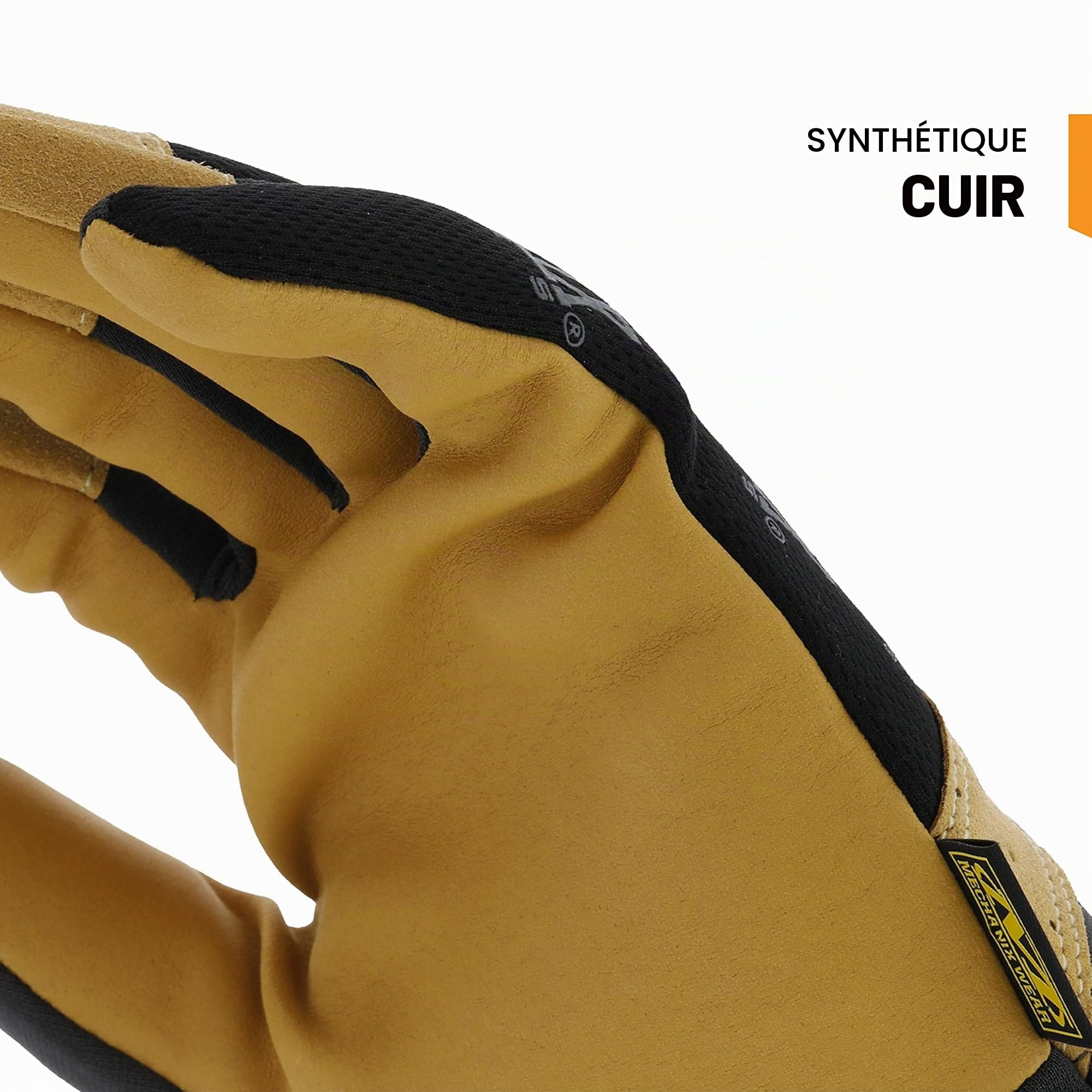 Mechanix Wear - Material4X FastFit Gants (Large, Noir/Marron)