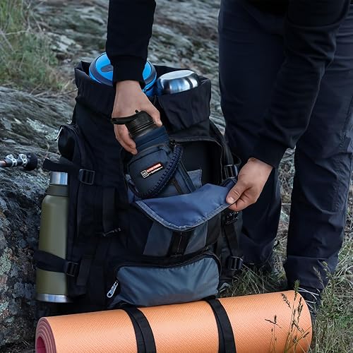 Vista 144 de NATURE PIONEOR Soporte para botella de agua con correa ajustable – 25/32/40 onzas, funda aislante para botella de agua con mango de paracaídas y 2