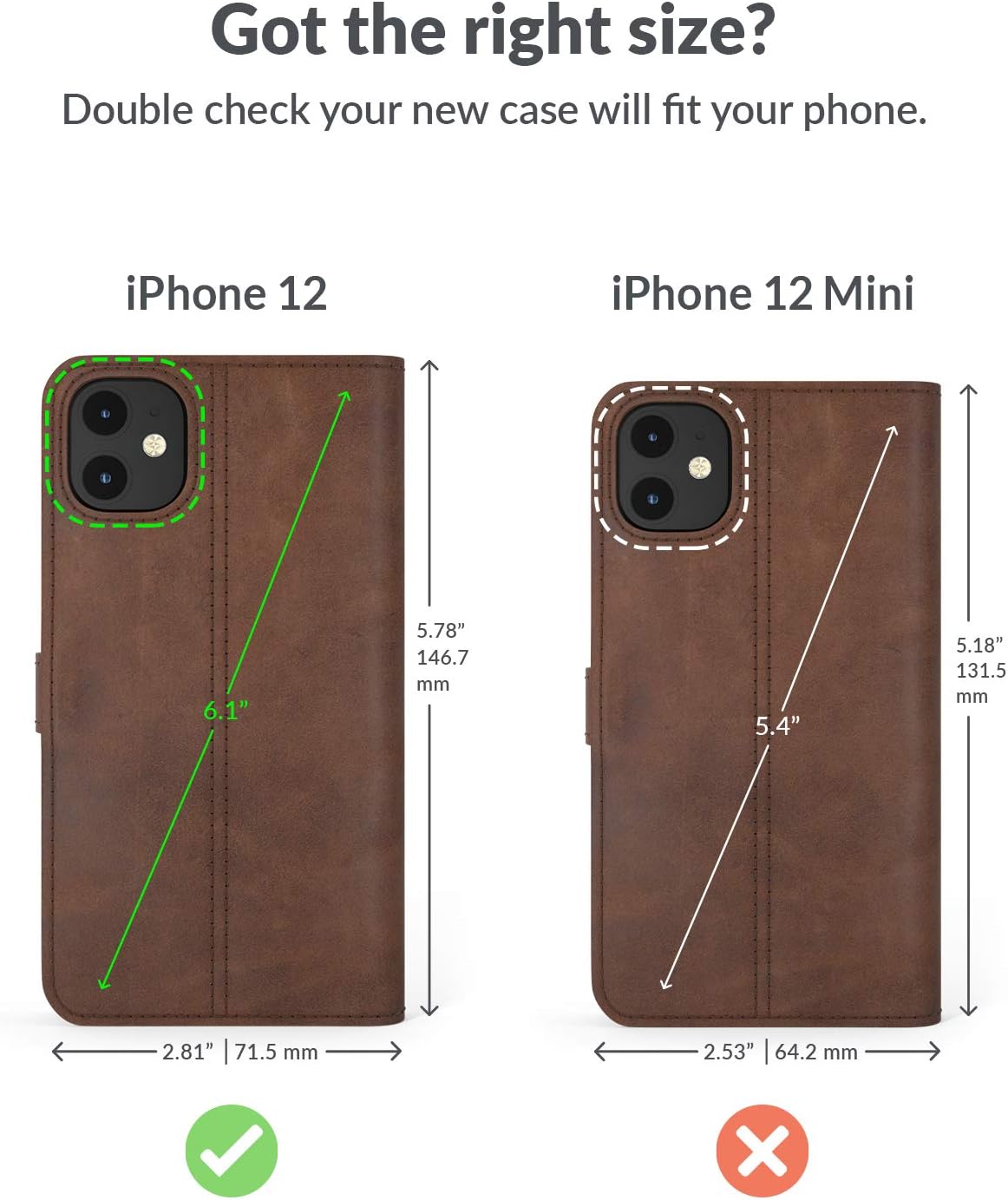 Snakehive Leather Wallet for iPhone 12 || Genuine Leather Wallet Phone Case || Real Leather with Viewing Stand & 3 Card Holder || Flip Folio Cover with Card Slot (Brown)