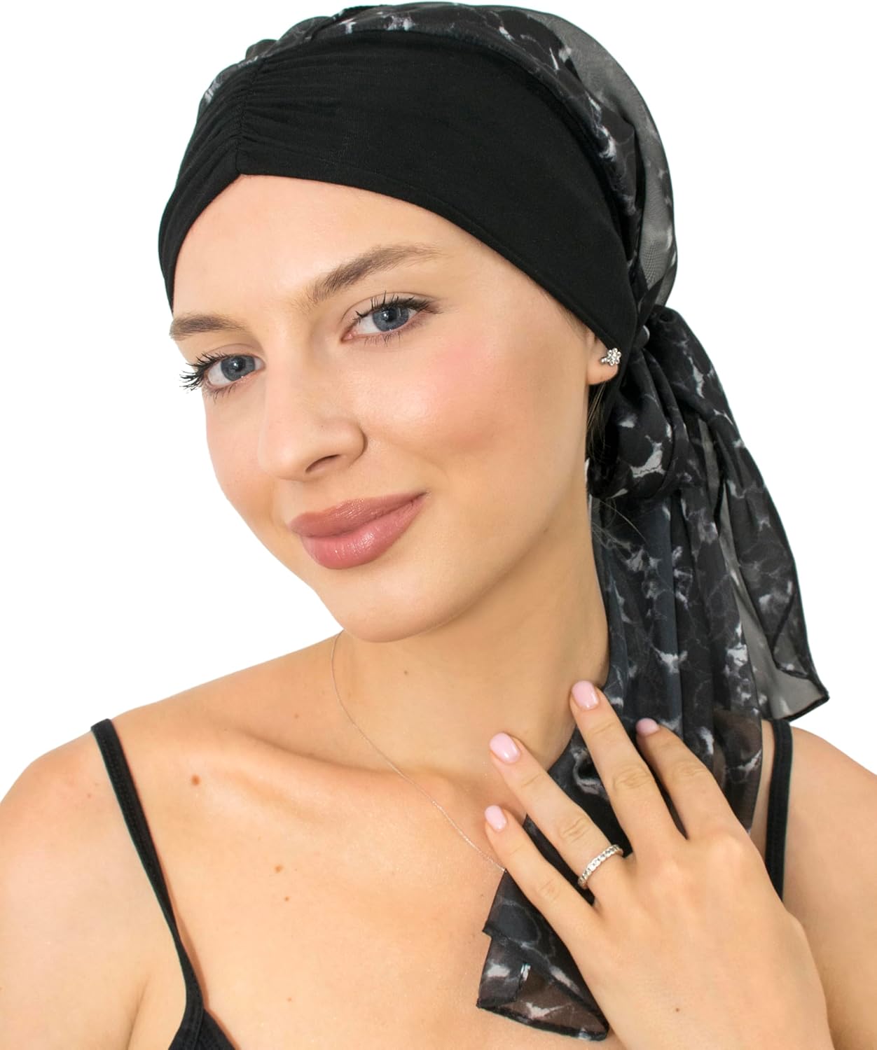 CAPLORD Head Scarf for Women Skull Cap Chemo Patients Headwear Cancer Hair Loss Scarf Headwrap Cover Hat Turban Covering Wrap