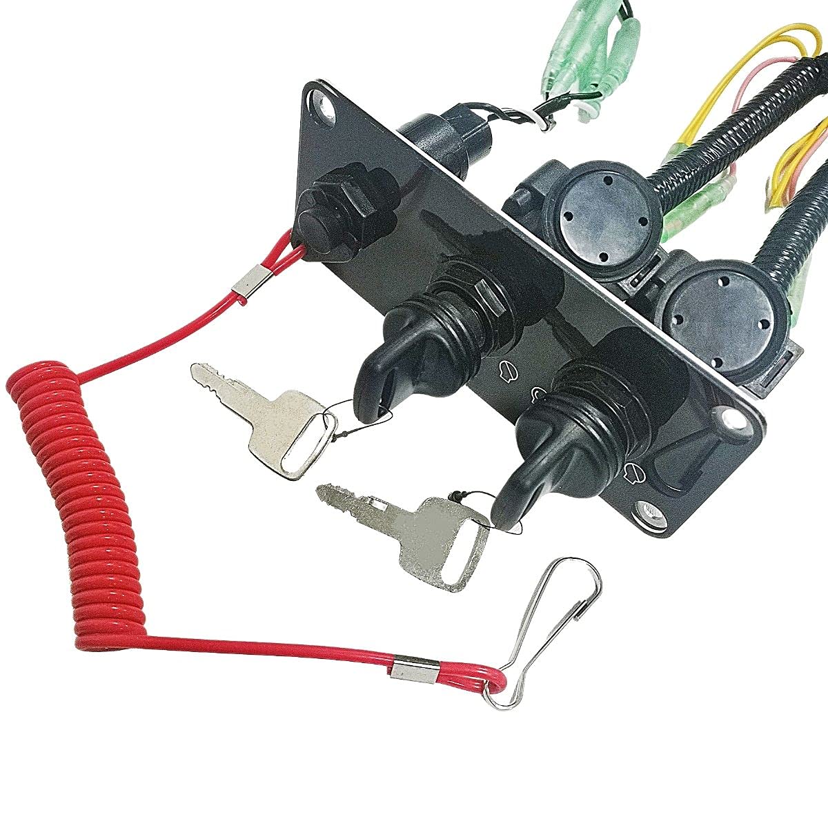 Dual Engine Key Switch Panel Switch Assembly for Yamaha Outboard Engines 6K1-82570-08-00