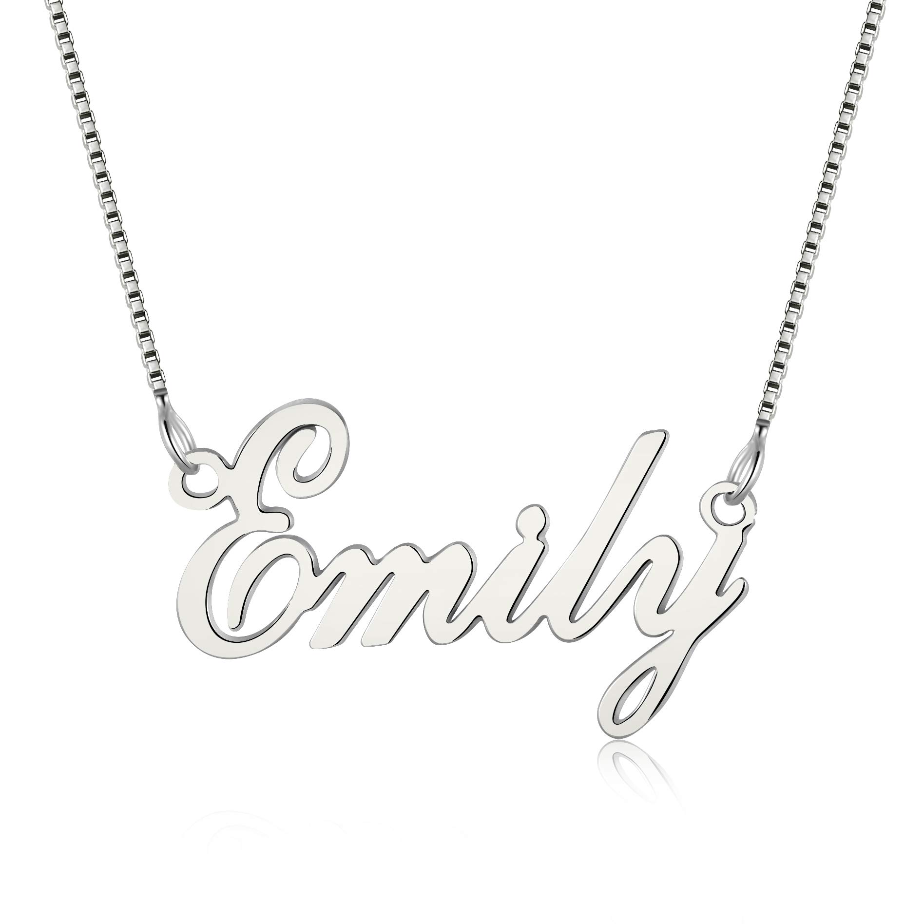 Lutilo 925 Sterling Sliver Custom Name Necklace Personalized Initial Necklaces Pendant Jewelry Gift for Her