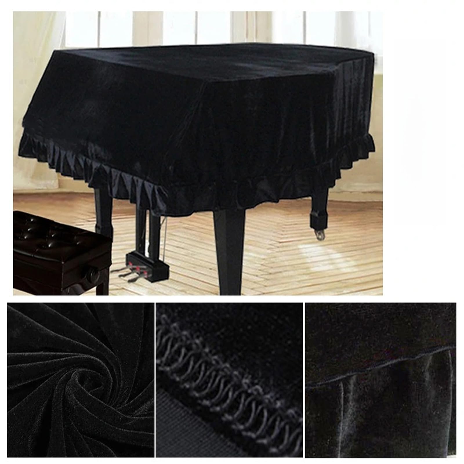 Copertura per pianoforte, impermeabile, antipolvere, per pianoforti a coda, resistente all'umidità e alla polvere, ideale per principianti pianisti e artisti