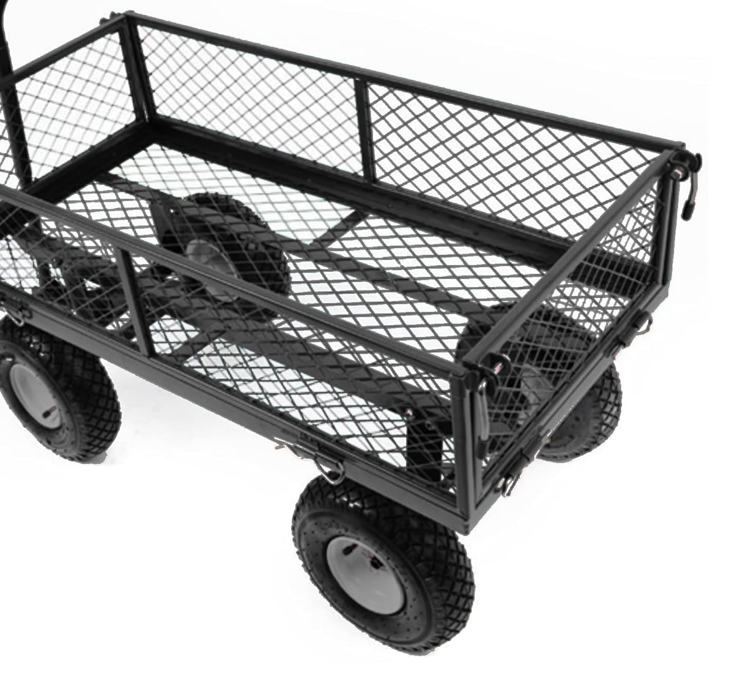 CARRELLO A MANO CON SPONDE LATERALI RIBALTABILI CARICO MAX 300 KG PORTA PACCHI PORTA TUTTO CARRETTO DA GIARDINO