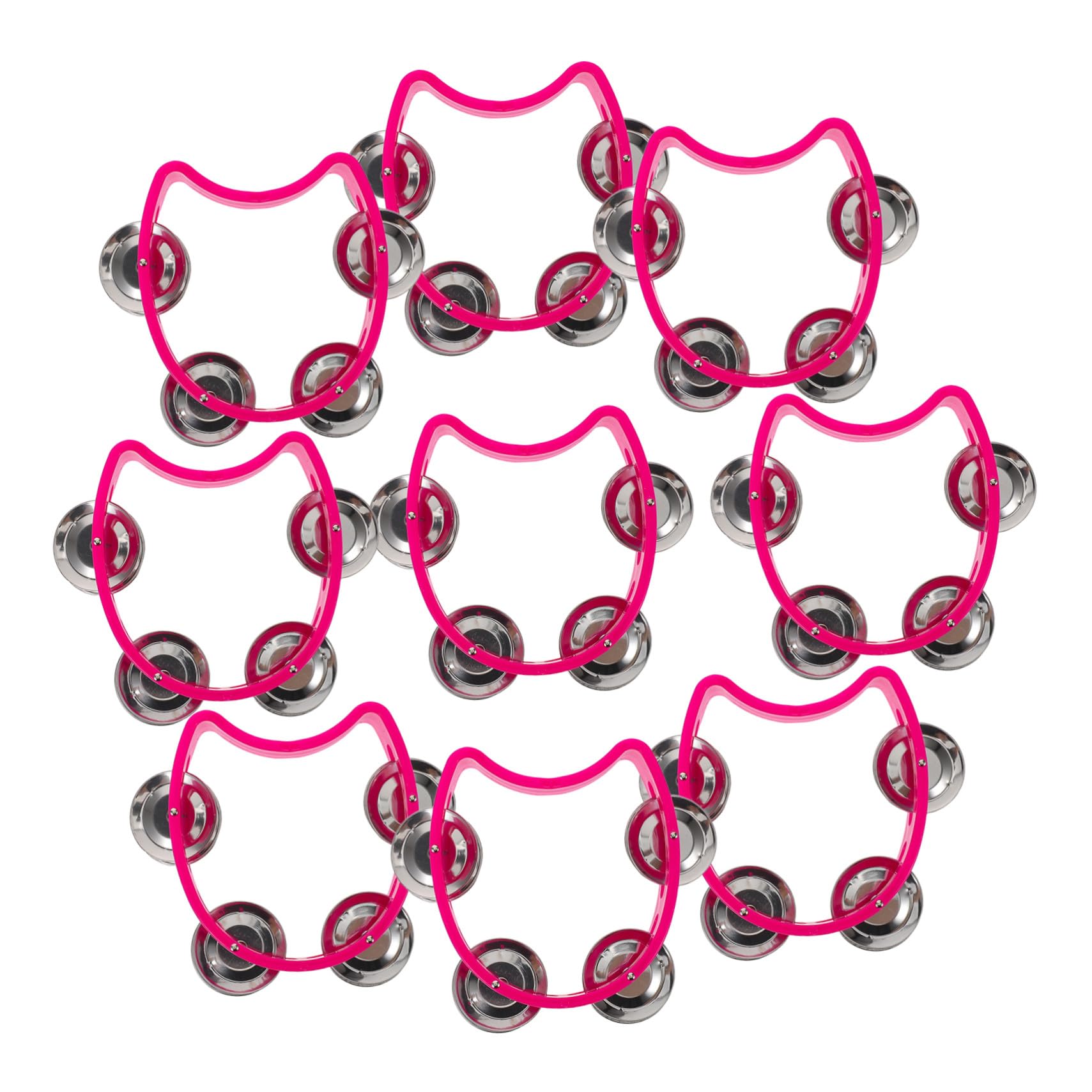 12piezas Pandereta de Plástico Campanilla para Mano Instrumento Musical Pandereta Portátil con Cascabeles para Fiestas y Práctica de Ritmo Sonajas de Percusión para Adultos