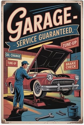 Garage Car Repair Vintage Poster for Auto Shop Retro Wall Art Canvas Poster Unframe-style 16x24inch(40x60cm)