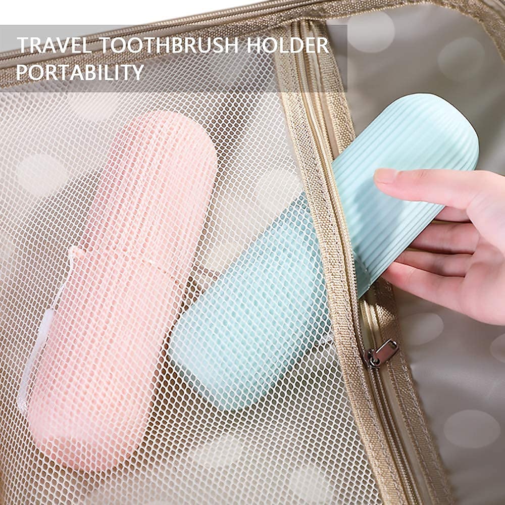 Toothbrush Holder for Bathroom Toothbrush Cover Case Box for Travel Essentials Travelling Accessories Blue (Pack of 1) — Amazon image 3