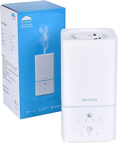 Miniatura 8 de BlueHills Difusor de aceites esenciales de alta calidad, 33.8 fl oz, humidificador combinado cuadrado blanco difusor de aroma para habitación