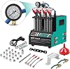 BELEY 110V Fuel Injector Tester Automotive Ultrasonic Fuel Injector Cleaner Machine for Car Motorcycle 4 Cylinders Engine Injection Test Kit