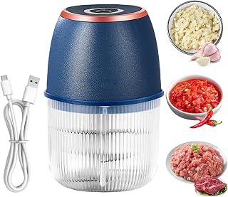 Electric Garlic Mincer | 350ml Kitchen Tool USB Food Shredder | Small Onion Crusher Machine | for Veggie Food Meat Chilli Fruit Beans Vegetable Garlic Onion