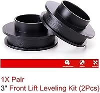 Vista 3 de Kit de elevación de nivelación delantera de 3 pulgadas compatible con Chevrolet Silverado/GMC Sierra 1500 2WD 1999-2006
