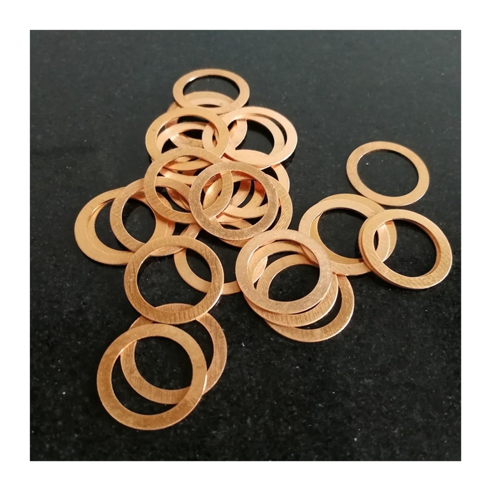 Arandelas, Arandela Plana de Cobre M15 Junta Sellado Diámetro Interior 15 mm Anillo Hoja Fina T3 Rojo(15x28x2 (5pcs))