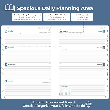 Weekly Monthly 2026-2027 Planner (July 26-Dec 27),8.5x6.5