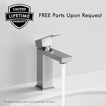 finanshe　4K1 KES Bathroom Sink Faucet Single Hole Bathroom Faucet & Sink