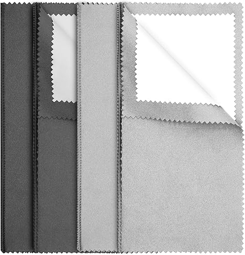 4 paños de pulido de plata, paño limpiador de joyas de plata, paños de pulido de joyería de doble cara, pulido de plata para joyas de plata de ley,