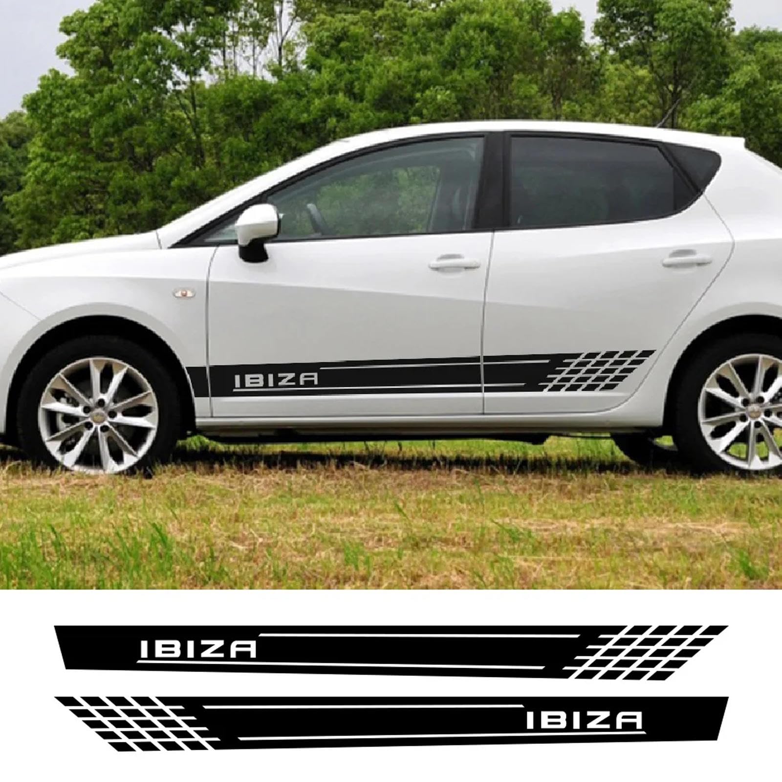 2PCS Auto Porta Laterale Adesivi Strisce Decor Styling Pellicola Del Vinile Decalcomanie, per Seat Ibiza 6L 6J 6K 6f Fr Accessori Auto
