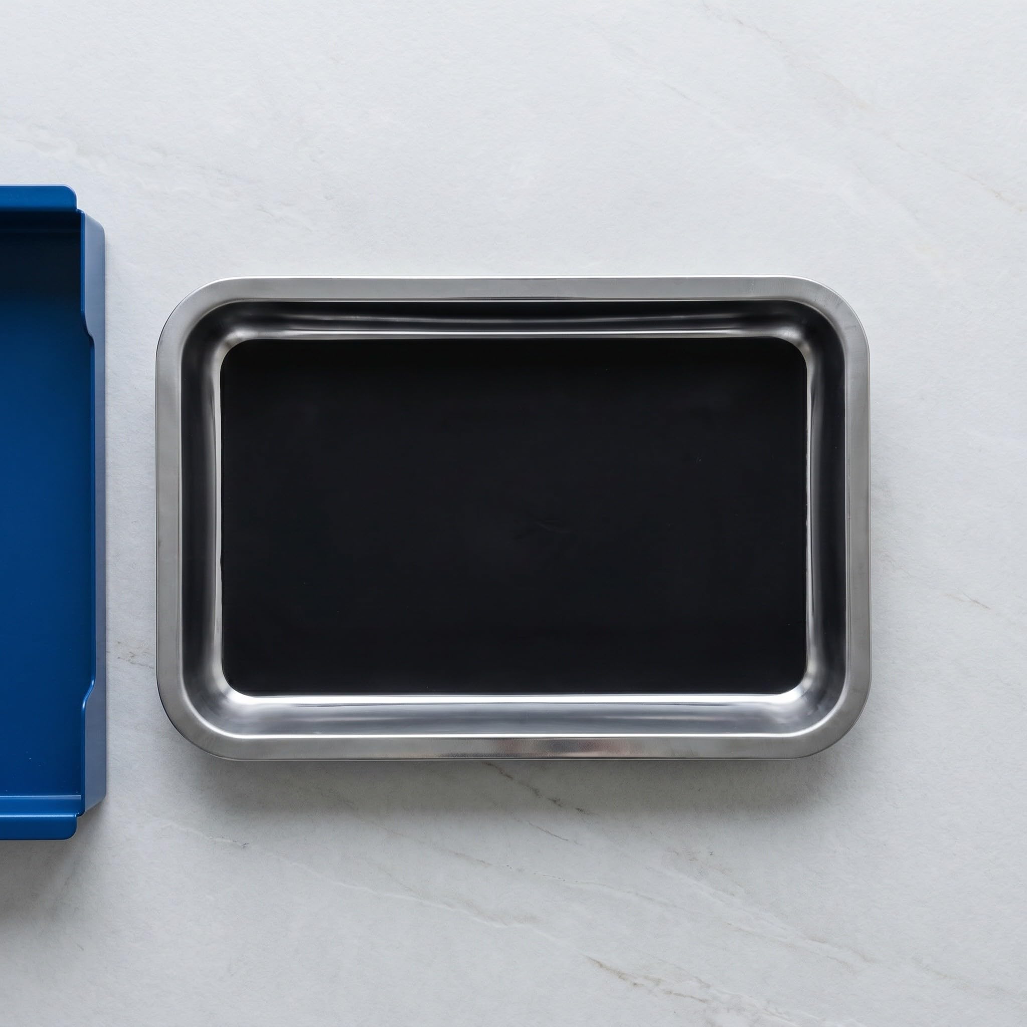 Artibetter 2 vassoi porta-strumenti in acciaio inox, formato rettangolare 30,5 x 20,3 x 3,5 cm - Piastra organizer per strumenti da laboratorio
