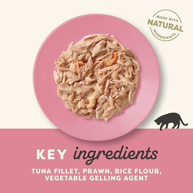 Foto 3 de 6 de Applaws Comida húmeda Natural para Gatos en bolsitas, atún con gambas en gelatina - 16 x 70 g