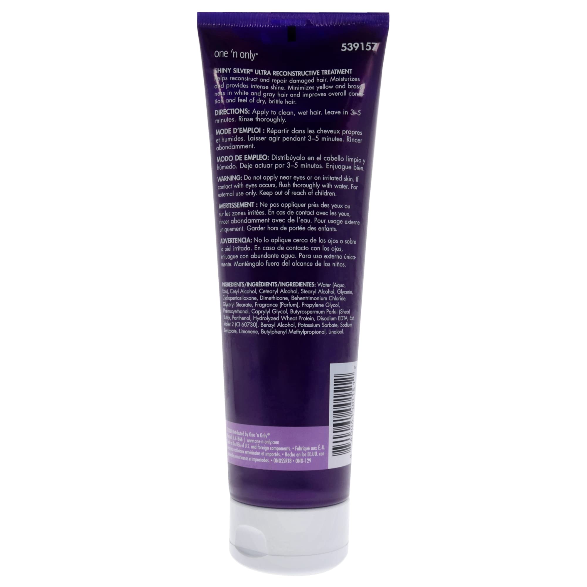 One 'n Only Shiny Silver Ultra Reconstructive Treatment Treatment Women 8.5 oz