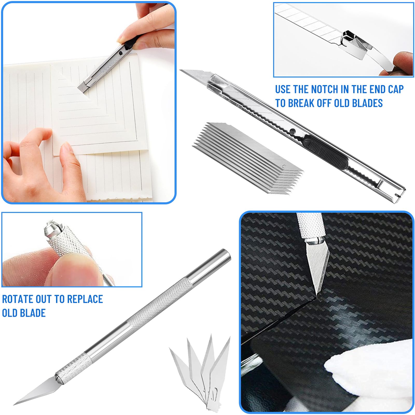Set di 23 Pezzi Squeegee per Pellicola, CIYIN Set di Attrezzi per Vinile per Auto, Spatola per Cartas Parati, per Installazione Pellicole Auto, DIY, Incisione Artigianales