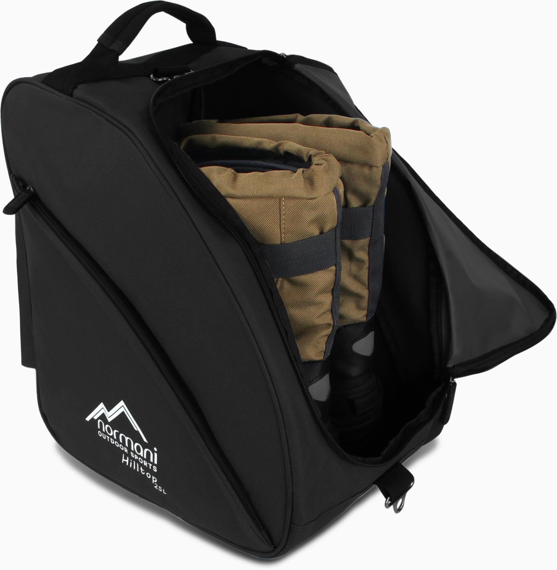 normani Skischuhtasche - Tasche für Skistiefel, 3 Equipmentseitentaschen und mit integriertem Adressfeld und gepolstertem Schultergurt
