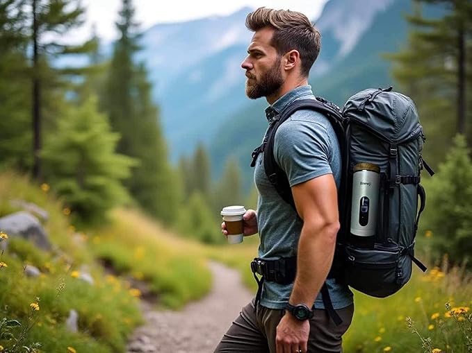 Cafetera Expreso Portátil Recargable con Espumador de Leche miniatura 6