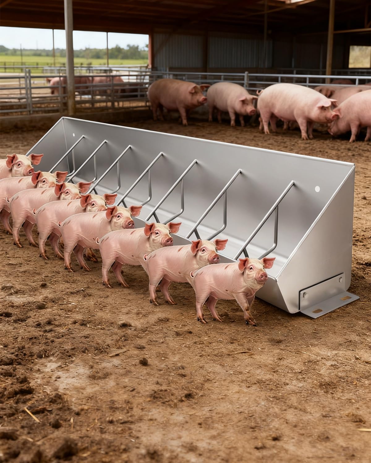 Comedero para ganado de metal ideal para alimentar vacas y caballos al aire libre