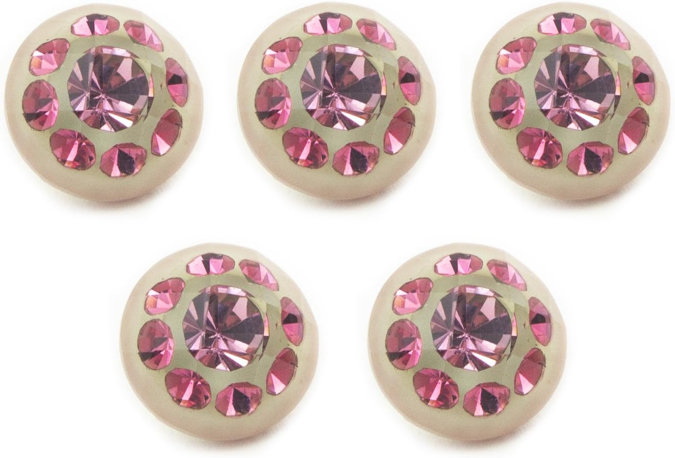 HAND® No.187 Small Blue Fashion Crystal Buttons 12 mm Diameter - Pack of 5