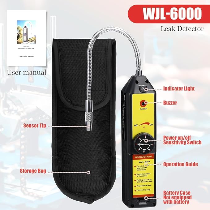 Kit Detector de Fugas Tellegloww 8 Piezas R1234yf R134a R410a miniatura 2