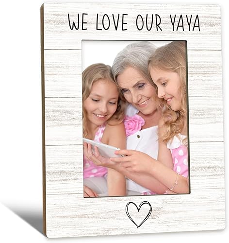 Yaya Gifts - Marco de fotos de 5 x 7 pulgadas, marco de fotos YayaGrandma de Navidad, Día de la Madre, regalo de cumpleaños para YayaGrandma de