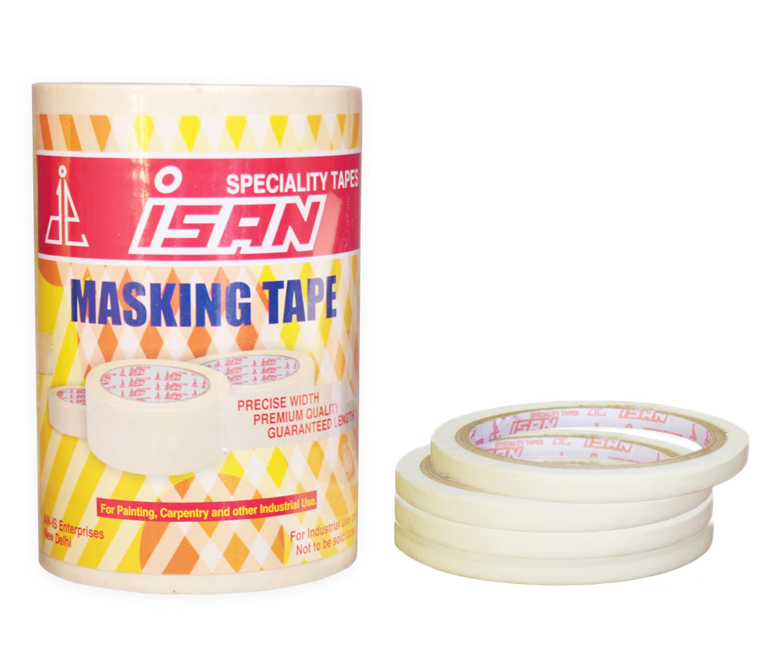 ISAN® General Purpose Paper Masking Tape 6mm (1/4" Approx) Width X 20Mtr Length (96 Pcs.) (B09HRLYXZ4) Amazon Price History, Amazon Price Tracker