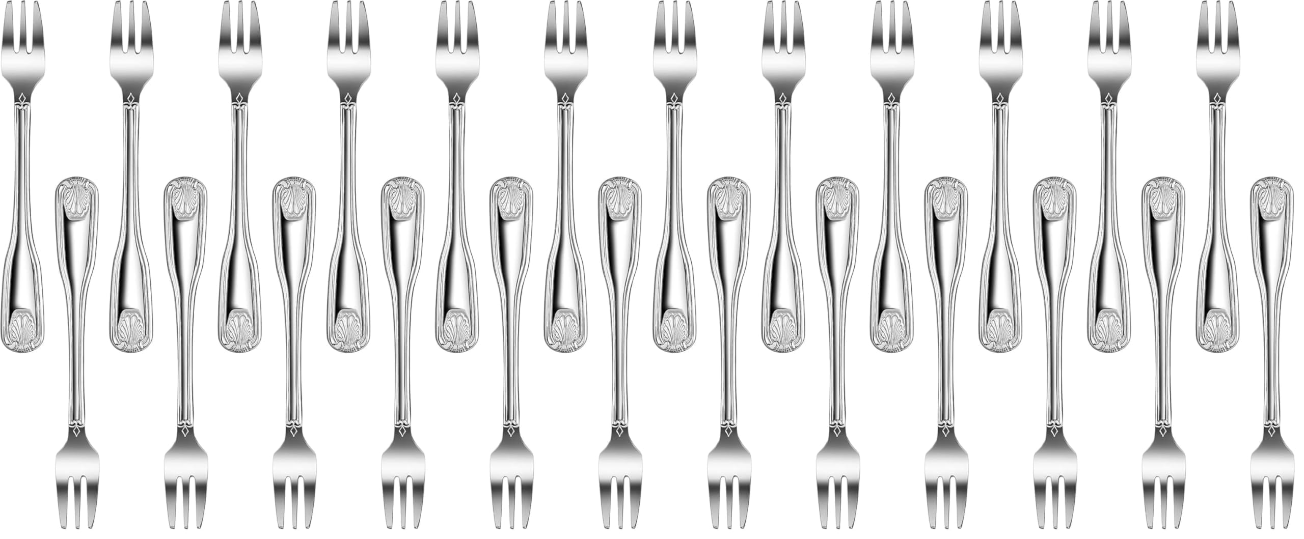 New Star Foodservice Shell Pattern 18/0 Stainless Steel Dinner Fork, 7.7-Inch, Set of 12, Commercial Grade — Amazon image 15