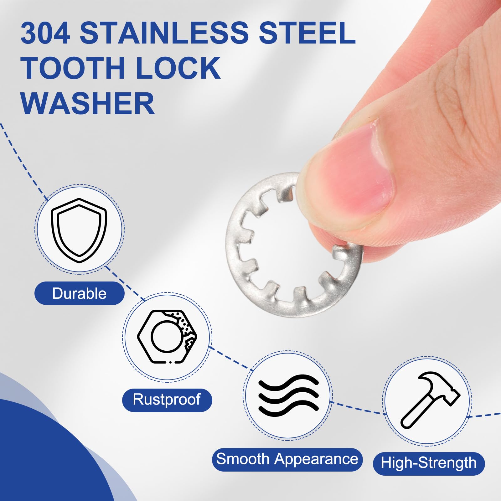 PATIKIL M12 Internal Tooth Lock Washers - Image 3