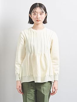Amazon | [ユナイテッドアローズ] ケーブルペプラム グリッター ニット