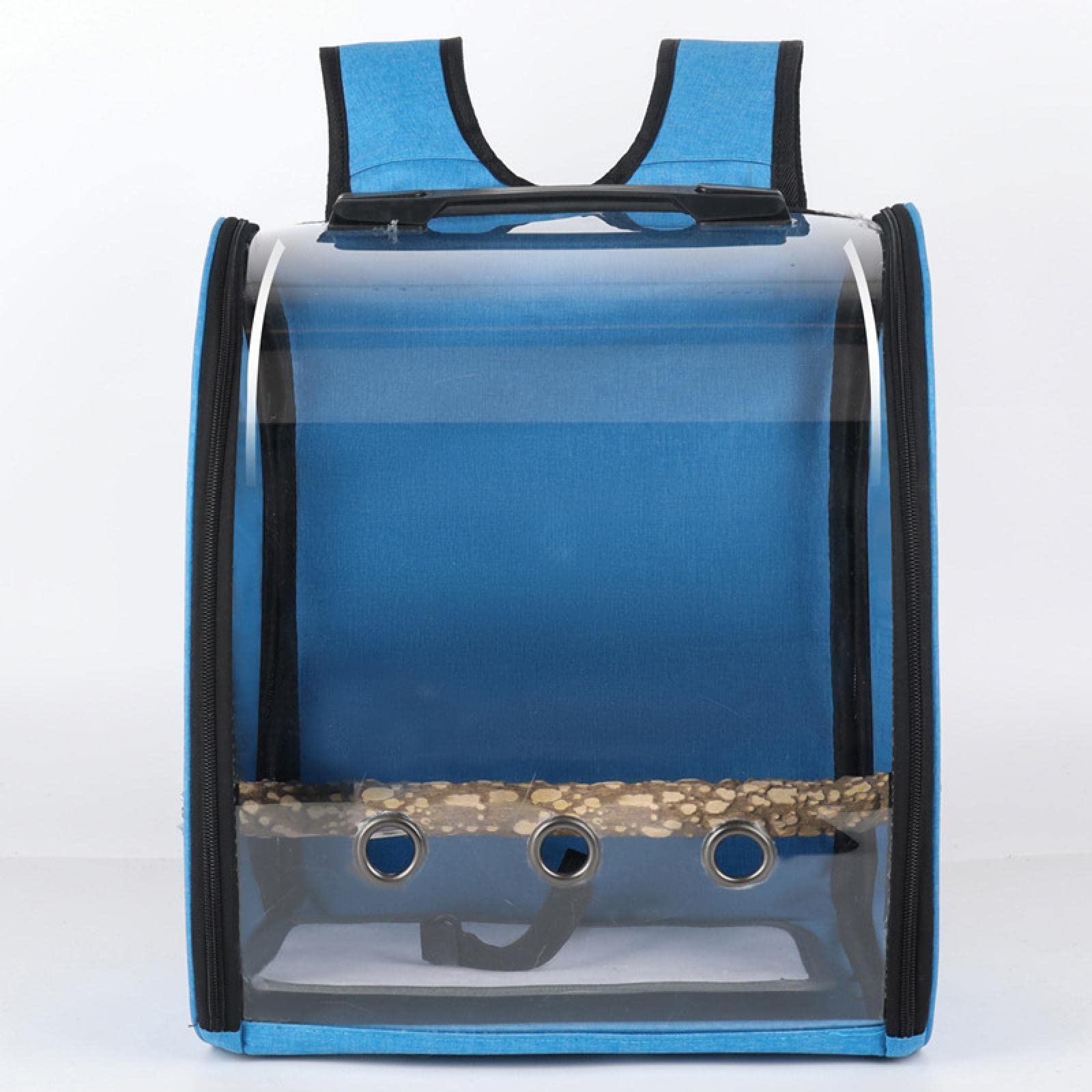 Mochila cápsula para mascotas con ventana transparente y barra para loros