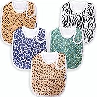 Vista 32 de Drool Bibs for Babies – Organic, Unisex, Soft Absorbent Teething Bibs with Adjustable Snaps