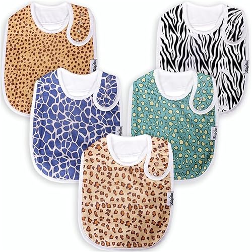 Miniatura 32 de Drool Bibs for Babies – Organic, Unisex, Soft Absorbent Teething Bibs with Adjustable Snaps Paquete de 10 baberos de dentición de moda,Paquete de 10
