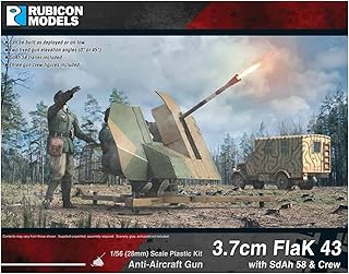 Rubicon Models 3.7cm Flak 43 with SdAh 58 Trailer and Crew (1:56th Scale / 28mm)