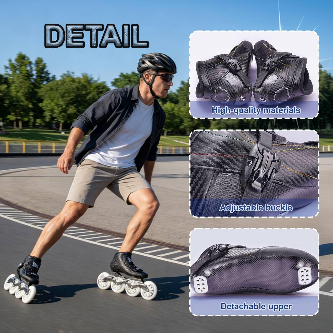 Patines En Linea Adulto para Mujer Y Hombre, Unisex White,36