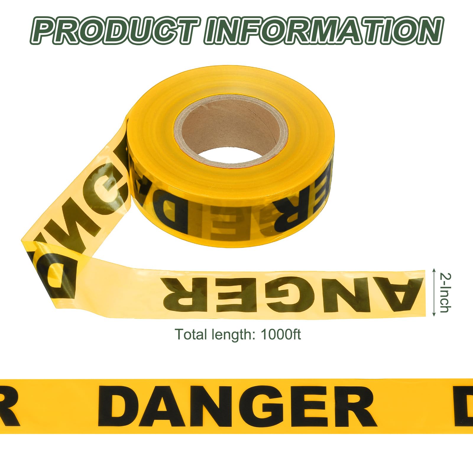 YOKIVE 1000ft x 2" Warning Tape - Image 2