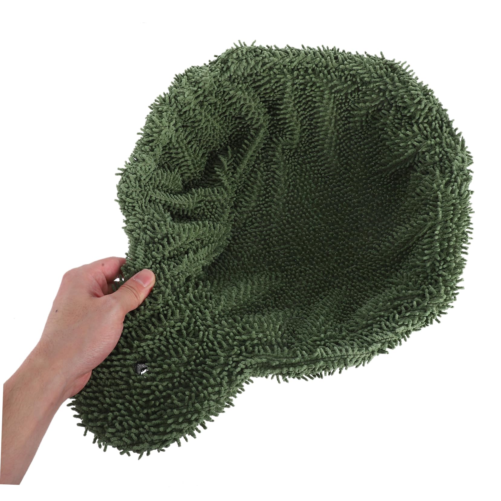 WOONEKY Nido Sospeso per Gatti da Interno in Flanella Verde Struttura in Acciaio, Amaca Elegante Multifunzionale Facile da Installare per Grandi Felini