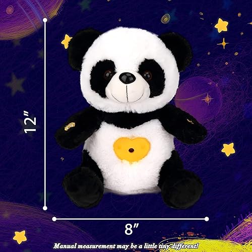 Miniatura 5 de Cuteoy Proyector de estrellas de panda de peluche, luz nocturna musical, ajustable, animales de peluche, juguetes de peluche brillantes, regalos