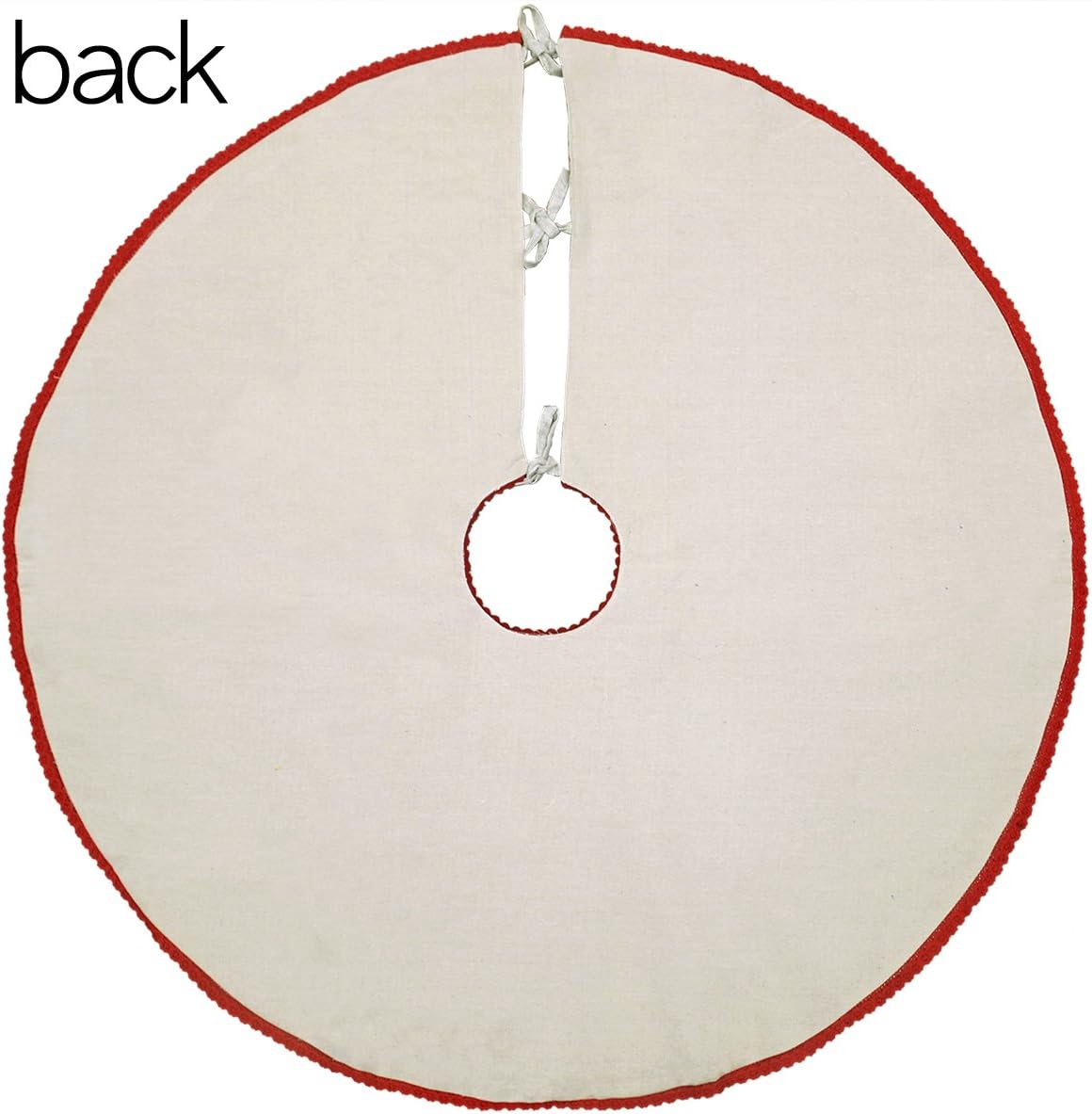 Grelucgo Embroidered 54 Inches Christmas Holiday Large Tree Skirt for 8-11 Feet Tree, Double Thickness