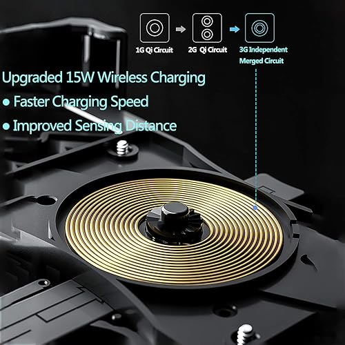 Miniatura 5 de iMESTOU Soporte de teléfono para motocicleta, cargador inalámbrico y soporte de teléfono de carga rápida USB 3.0 2 en 1, se adapta a manillar de