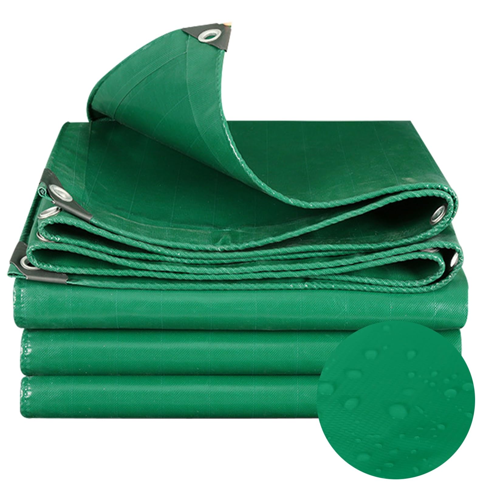 Lona impermeable multiuso de 1 x 1.5 m con esquinas reforzadas para jardin color verde
