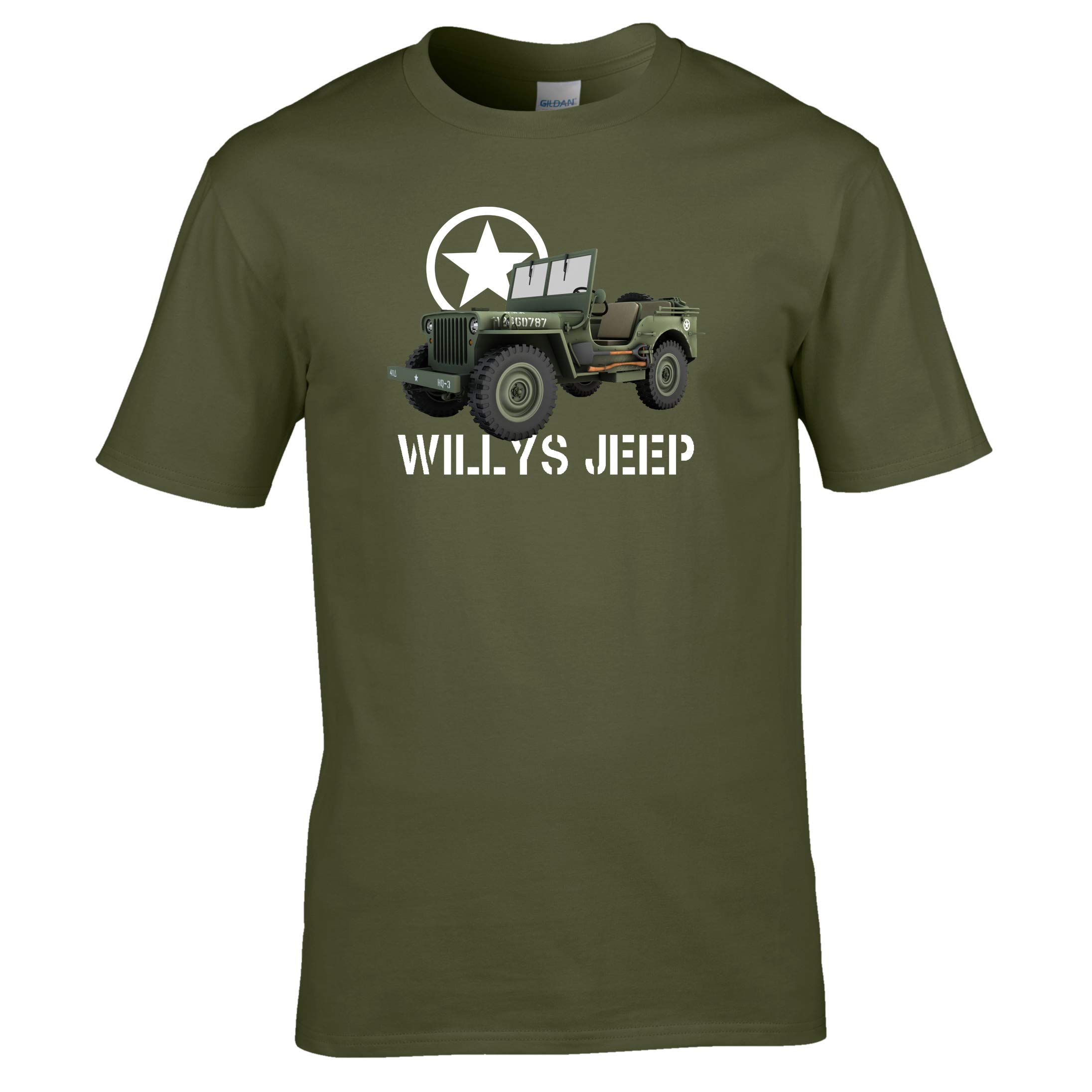 NaughteesClothing - World War 2 Willys Jeep T-Shirt. The Work Horse of The Allied Forces.