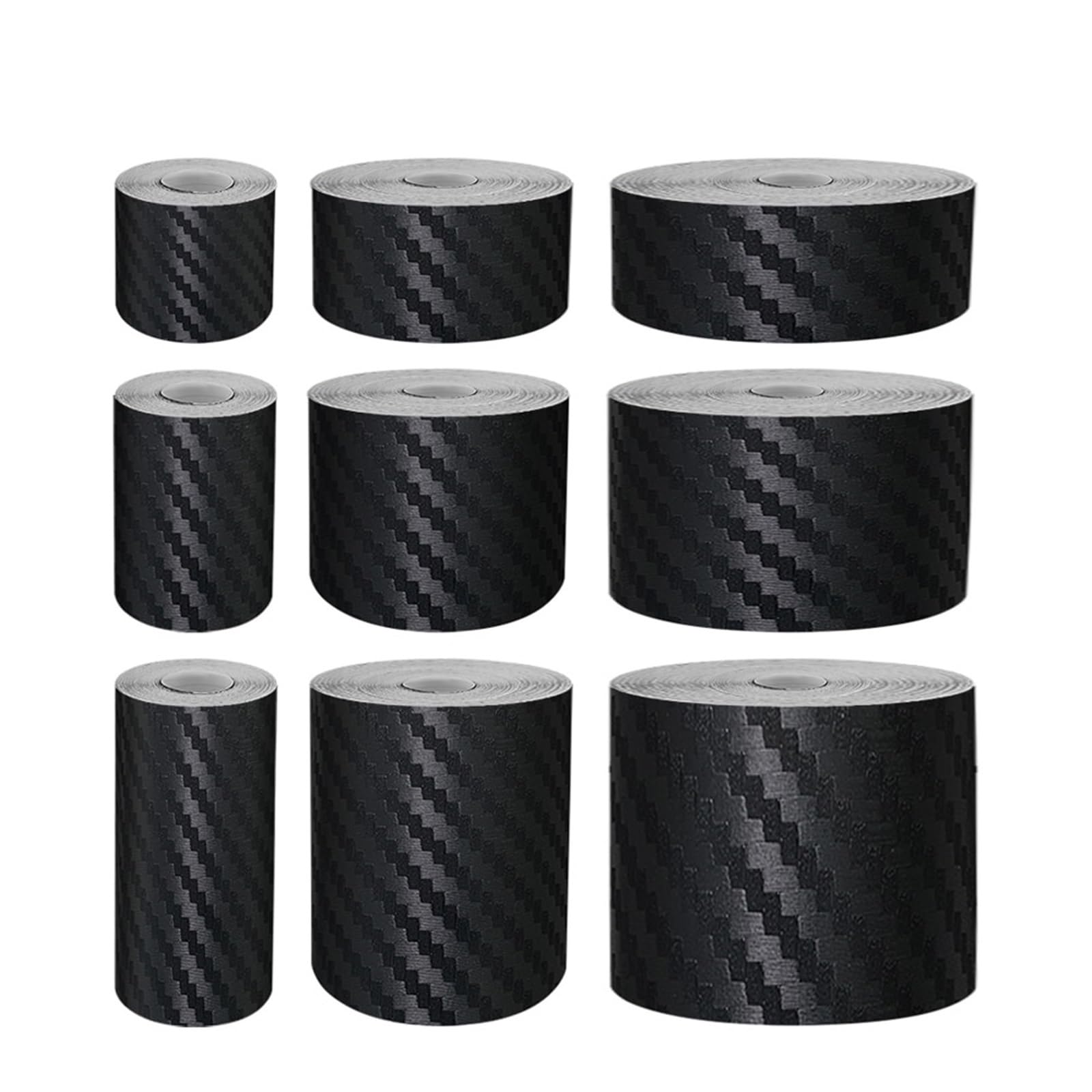 Striscia di protezione paraurti bagagliaio Adesivi per auto fai da te in vinile in fibra di carbonio, pellicola in, foglio adesivo, nastro protettivo antigraffio(Glossy Black,10cm,1m)